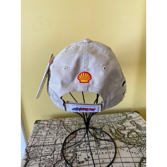 Vintage Chase Authentics Shell Racing Cap With Distressed Design Beige #29 - Picture 4 of 6